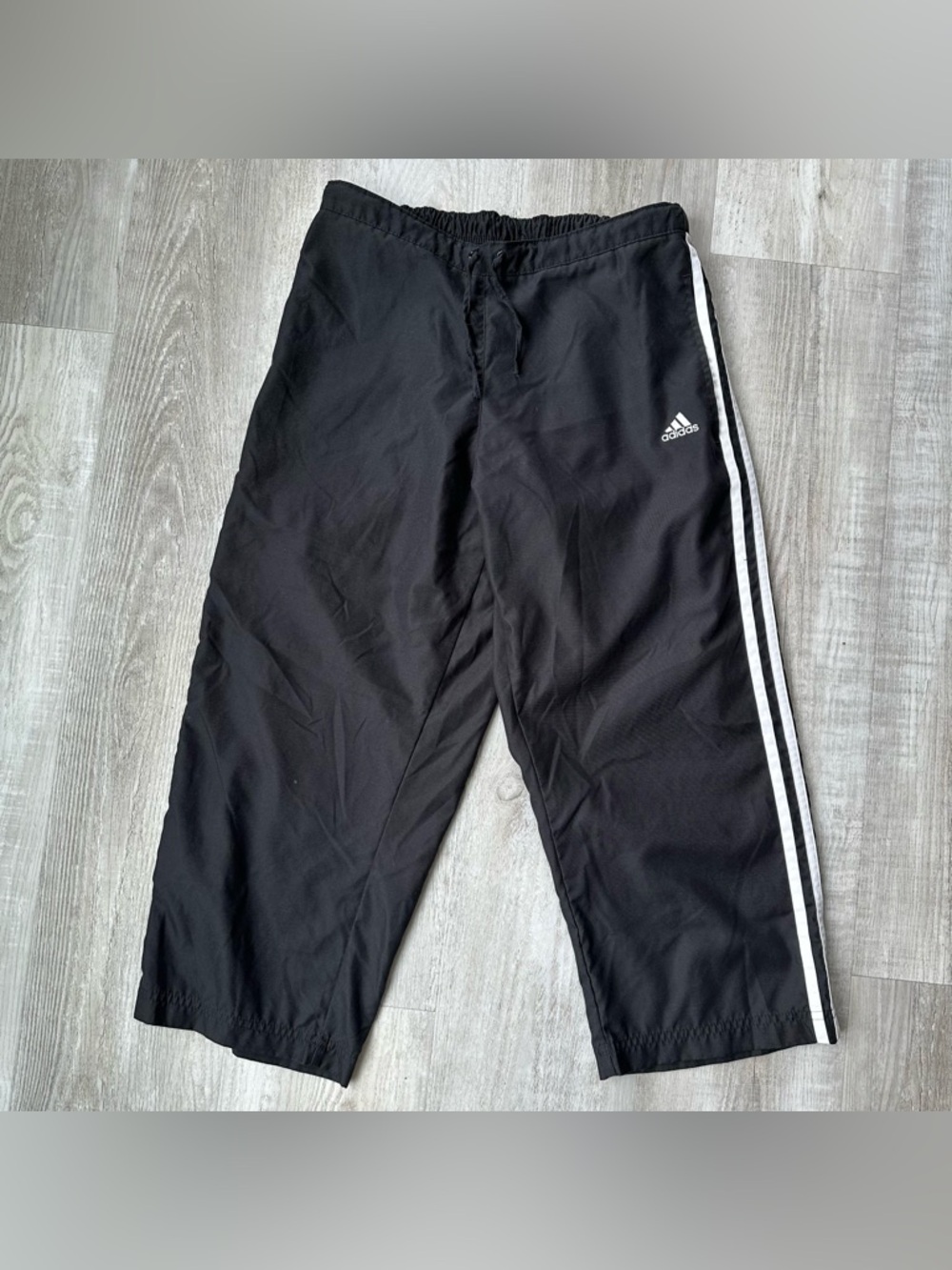Vintage Black Adidas Capri Track Pants